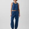 Pantaloni jogger Easy Barrel in denim di garza di cotone