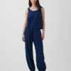 Pantaloni jogger Easy Barrel in denim di garza di cotone