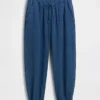 Pantaloni jogger Easy Barrel in denim di garza di cotone