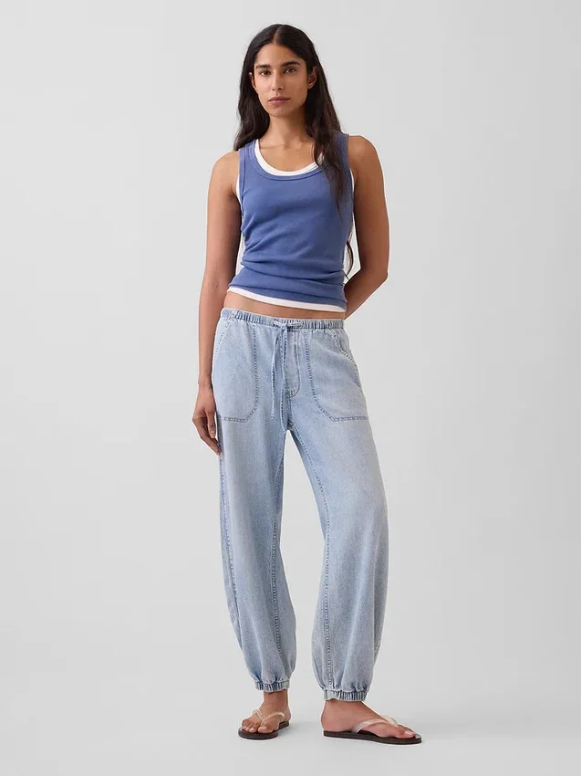 Pantaloni jogger Easy Barrel in denim ultrasoft