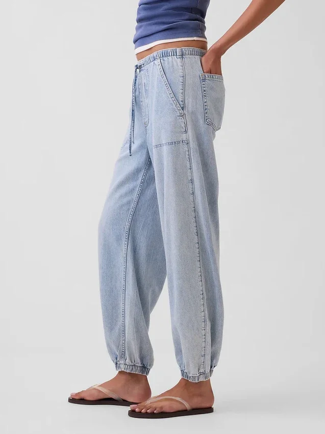Pantaloni jogger Easy Barrel in denim ultrasoft