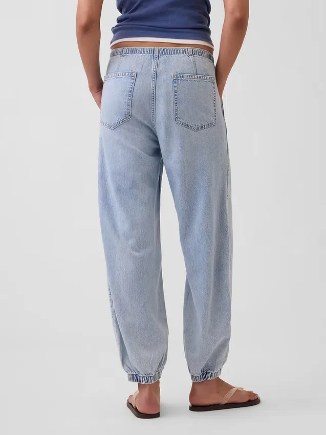 Pantaloni jogger Easy Barrel in denim ultrasoft
