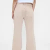 Pantaloni kaki a vita bassa dal taglio ampio e svasato