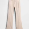 Pantaloni kaki a vita bassa dal taglio ampio e svasato