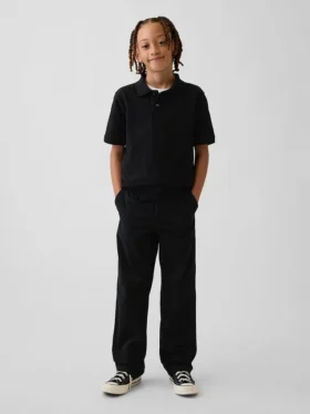 Pantaloni kaki da bambino dal taglio dritto e dalla vestibilità comoda, in stile "Modern Uniform"