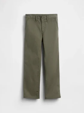 Pantaloni kaki da bambino dal taglio dritto e dalla vestibilità comoda, in stile “Modern Uniform”