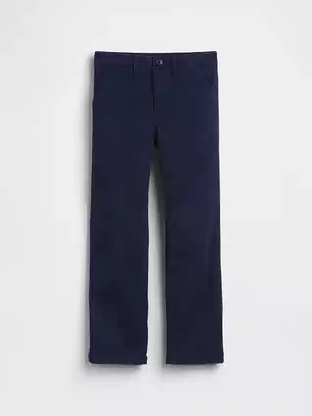 Pantaloni kaki da bambino dal taglio dritto e dalla vestibilità comoda, in stile "Modern Uniform"