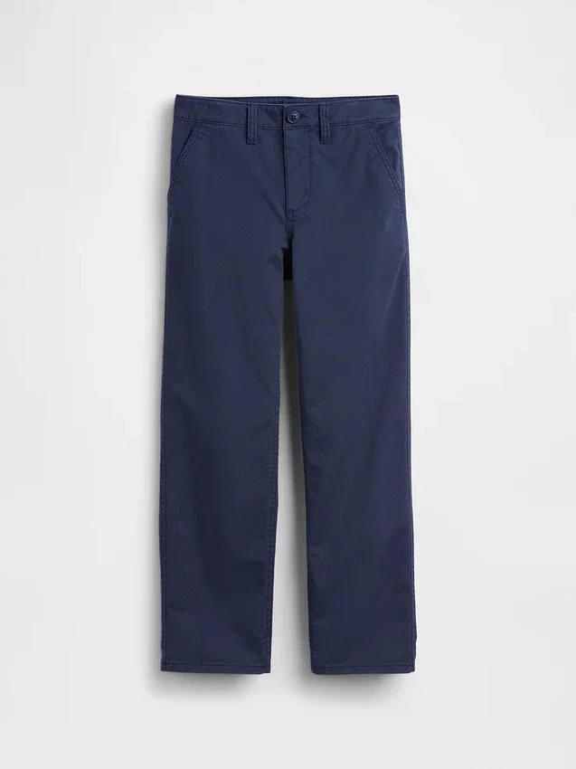 Pantaloni kaki da bambino dal taglio dritto e dalla vestibilità comoda, in stile "Modern Uniform"