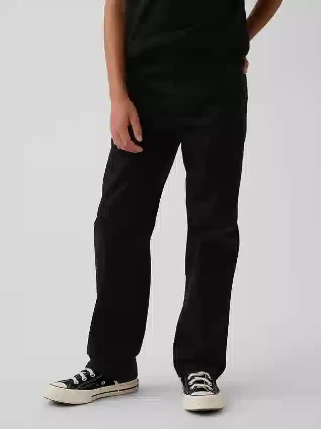 Pantaloni kaki da bambino dal taglio dritto e dalla vestibilità comoda, in stile "Modern Uniform"