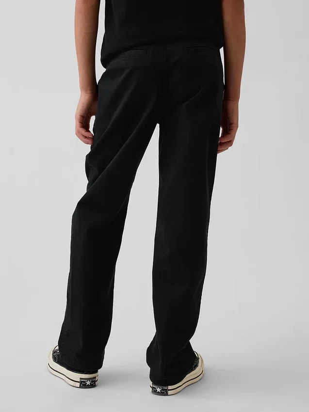 Pantaloni kaki da bambino dal taglio dritto e dalla vestibilità comoda, in stile "Modern Uniform"