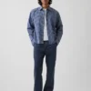 Pantaloni kaki dritti dal taglio rilassato in twill pesante