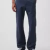 Pantaloni kaki dritti dal taglio rilassato in twill pesante