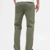 Pantaloni kaki dritti dal taglio rilassato in twill pesante