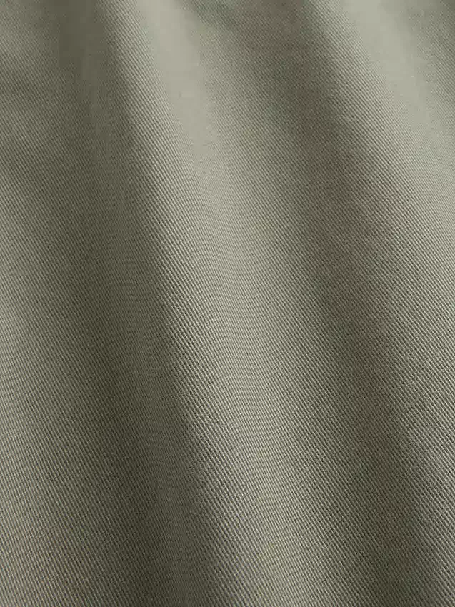 Pantaloni kaki dritti dal taglio rilassato in twill pesante