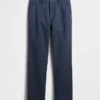 Pantaloni kaki dritti dal taglio rilassato in twill pesante
