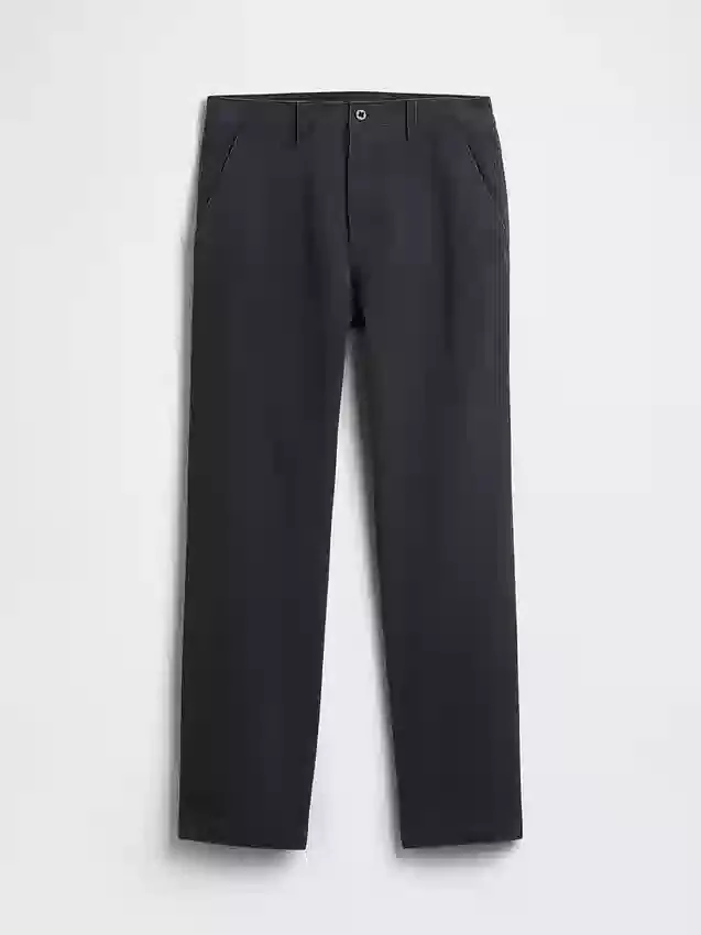 Pantaloni kaki dritti dal taglio rilassato in twill pesante