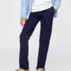 Pantaloni kaki elasticizzati a vestibilità dritta per bambini