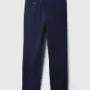 Pantaloni kaki elasticizzati a vestibilità dritta per bambini