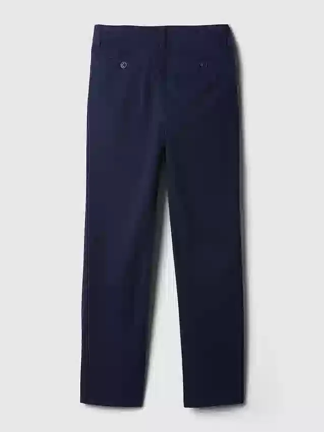 Pantaloni kaki elasticizzati a vestibilità dritta per bambini