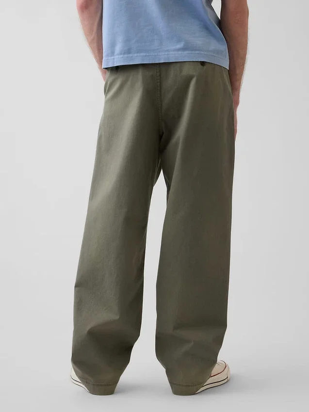 Pantaloni kaki larghi