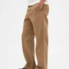 Pantaloni kaki larghi in twill pesante stile anni '90