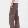 Pantaloni kaki larghi in twill pesante stile anni '90