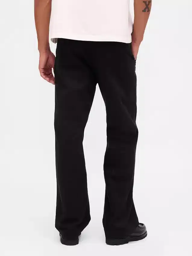 Pantaloni kaki larghi in twill pesante stile anni '90