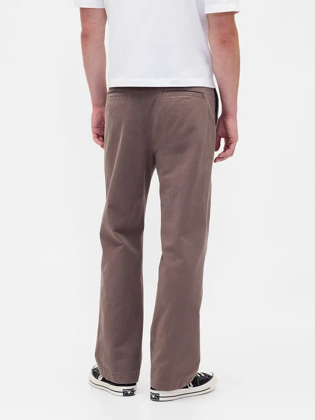 Pantaloni kaki larghi in twill pesante stile anni '90
