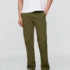 Pantaloni kaki moderni a vestibilità dritta