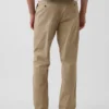 Pantaloni kaki moderni a vestibilità dritta