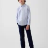 Pantaloni kaki slim da bambino in stile uniforme moderno