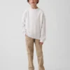 Pantaloni kaki slim da bambino in stile uniforme moderno