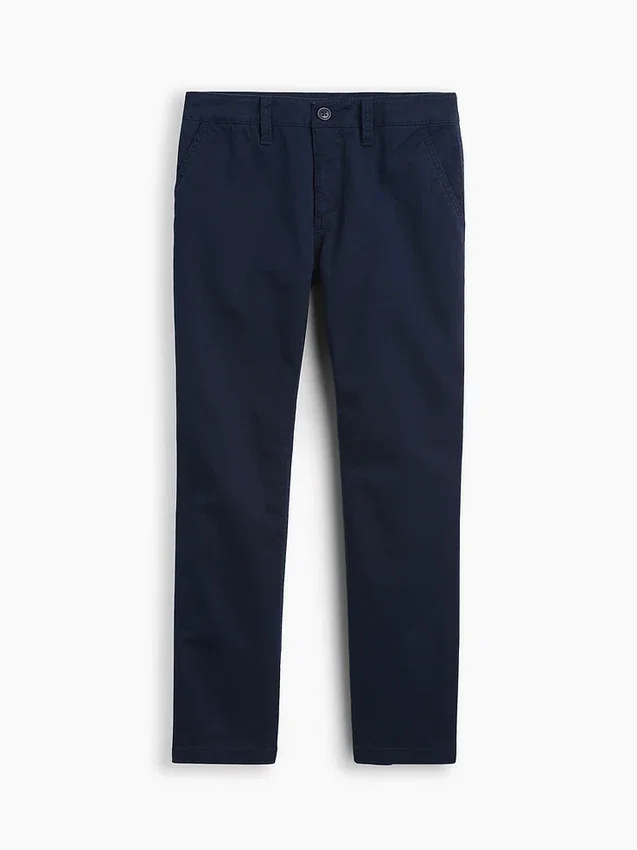 Pantaloni kaki slim da bambino in stile uniforme moderno
