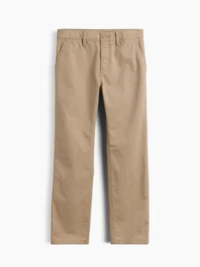 Pantaloni kaki slim da bambino in stile uniforme moderno