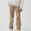 Pantaloni kaki slim da bambino in stile uniforme moderno