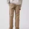Pantaloni kaki slim da bambino in stile uniforme moderno