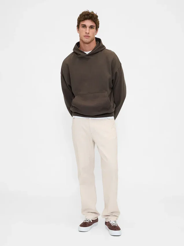 Pantaloni kaki utility dal taglio dritto e morbido