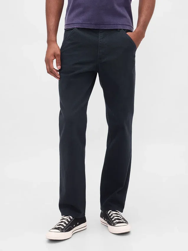 Pantaloni kaki utility dal taglio dritto e morbido