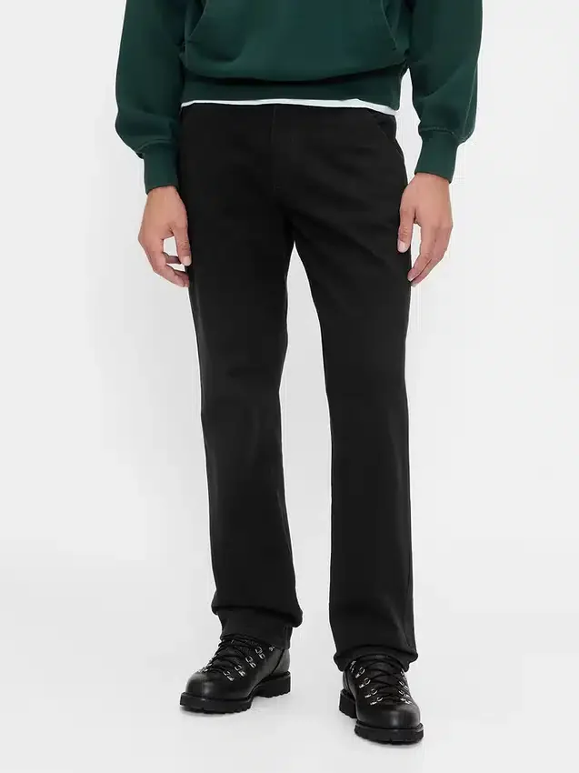 Pantaloni kaki utility dal taglio dritto e morbido