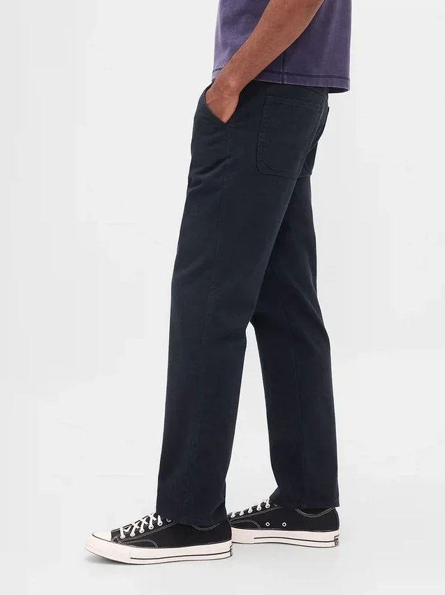 Pantaloni kaki utility dal taglio dritto e morbido