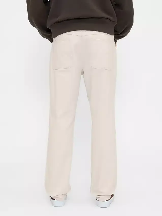 Pantaloni kaki utility dal taglio dritto e morbido