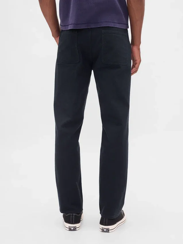 Pantaloni kaki utility dal taglio dritto e morbido