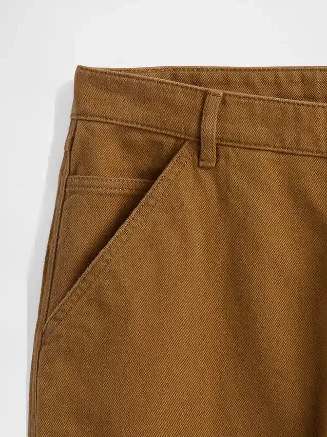 Pantaloni kaki utility dal taglio dritto e morbido