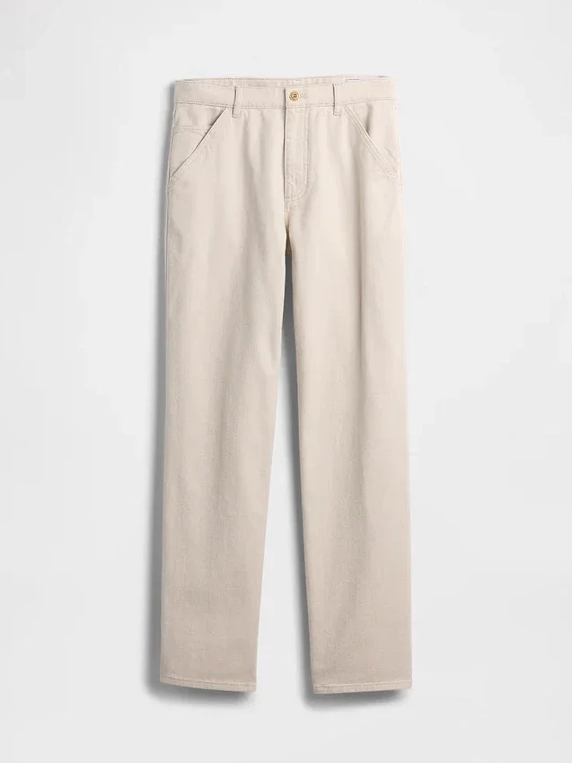 Pantaloni kaki utility dal taglio dritto e morbido