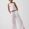Pantaloni larghi comodi in misto lino e cotone per bambini
