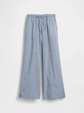 Pantaloni larghi comodi in misto lino e cotone per bambini