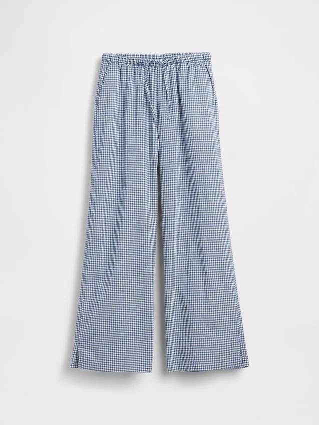 Pantaloni larghi comodi in misto lino e cotone per bambini