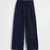 Pantaloni larghi comodi in misto lino e cotone per bambini