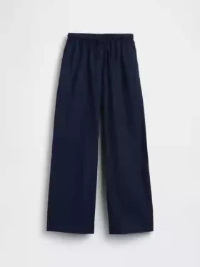 Pantaloni larghi comodi in misto lino e cotone per bambini