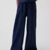 Pantaloni larghi comodi in misto lino e cotone per bambini